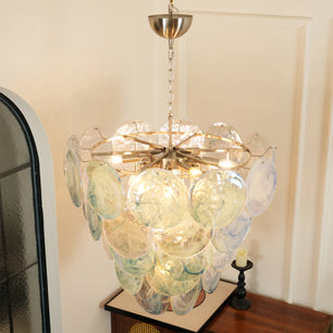 Vistosi Blue Murano Chandelier