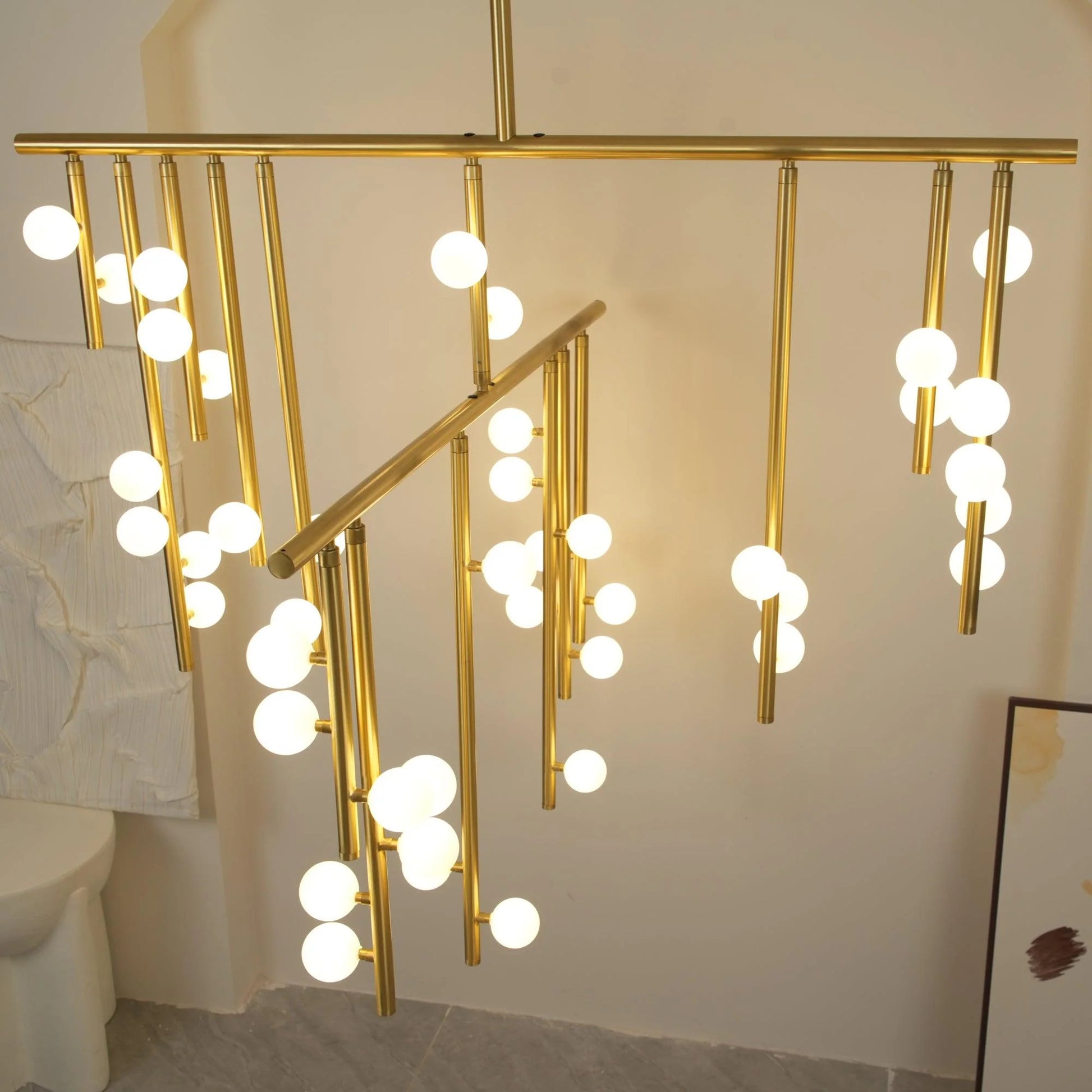 Luminous Cascade Chandelier