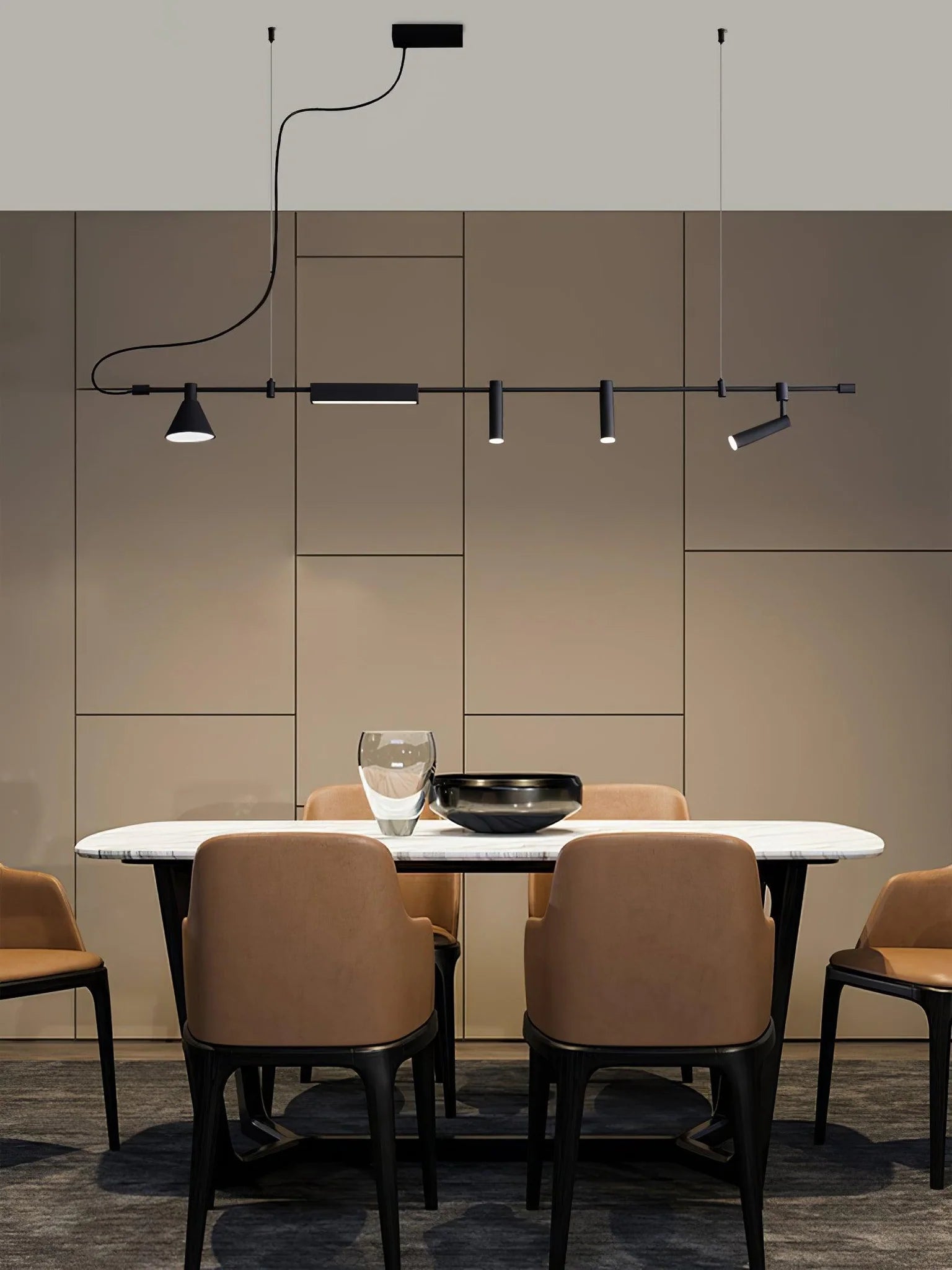 Horizontal Linear LED Pendant Lamp