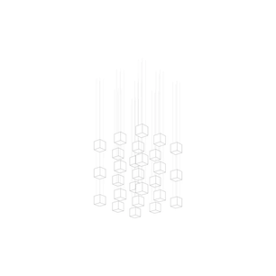 Square Multi Crystal Light Pendant Chandelier