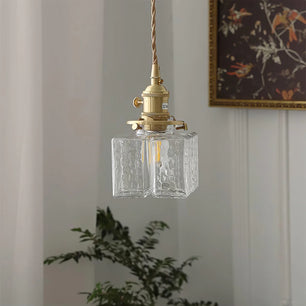 Jewel Glass Brass Pendant Light