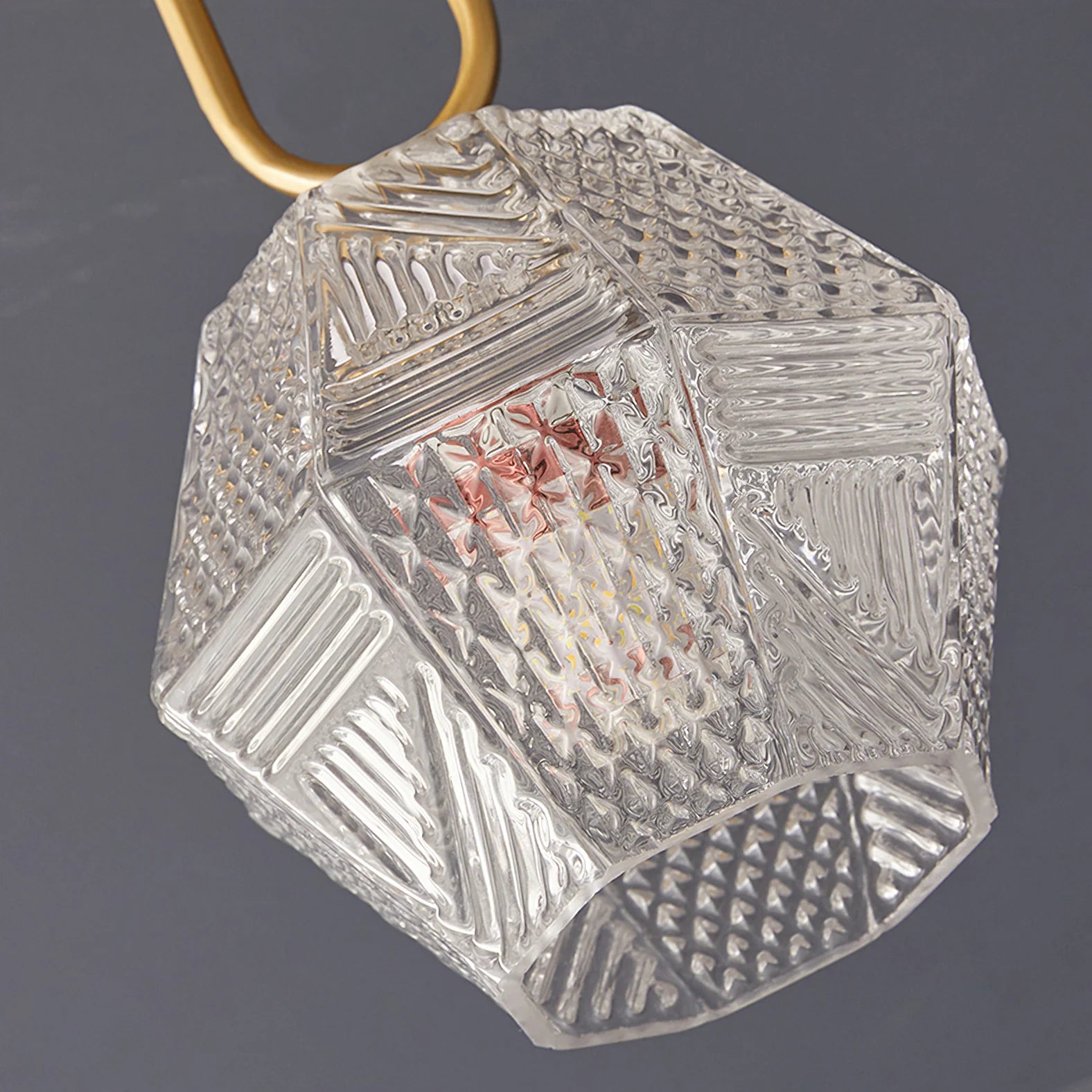 Diamond Cut Art Deco Ceiling Light