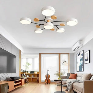 Nordic Branched Disc Metal Ceiling Lamp S117