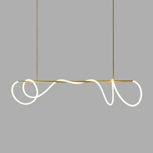 Serpentine Glow Gold Chandelier