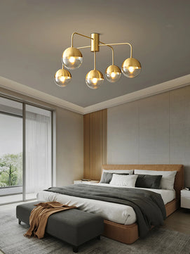 Brass Globulars Ceiling Lamp