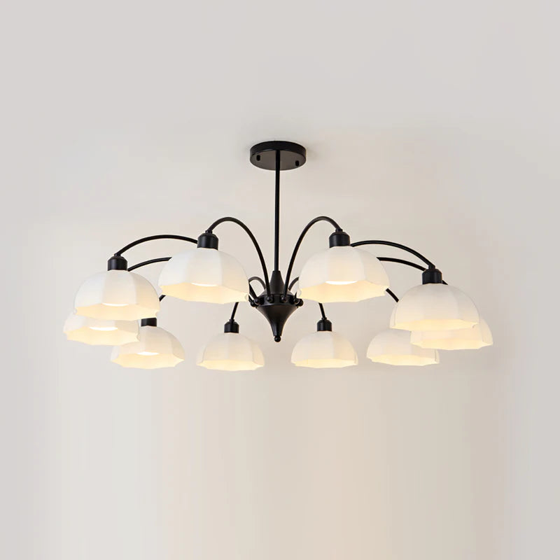 Frosted Glass Bell Chandelier