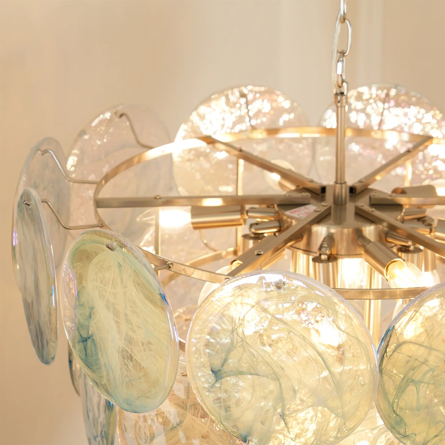 Vistosi Blue Murano Chandelier