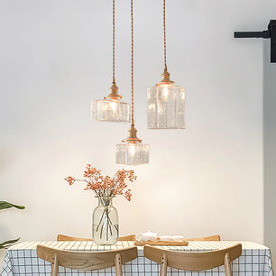 Jewel Glass Brass Pendant Light