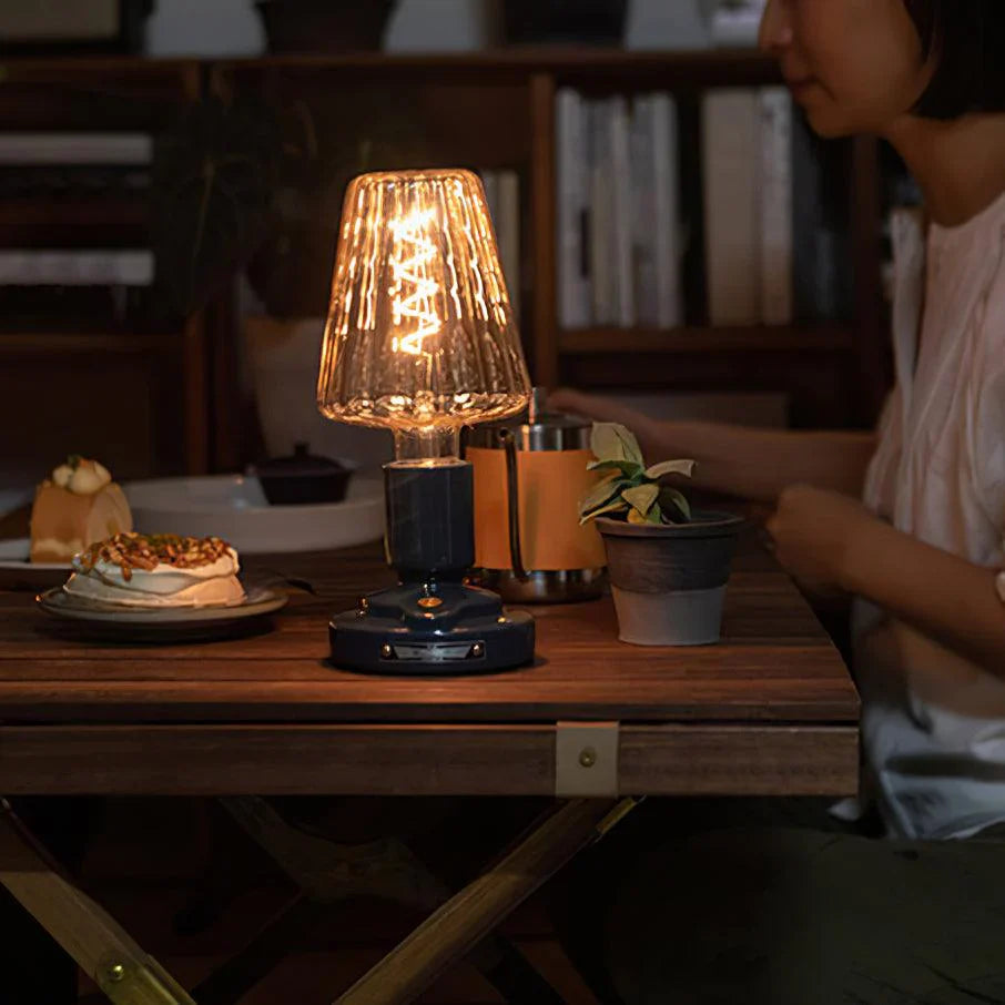 Mushroom Glass Desk Lamp