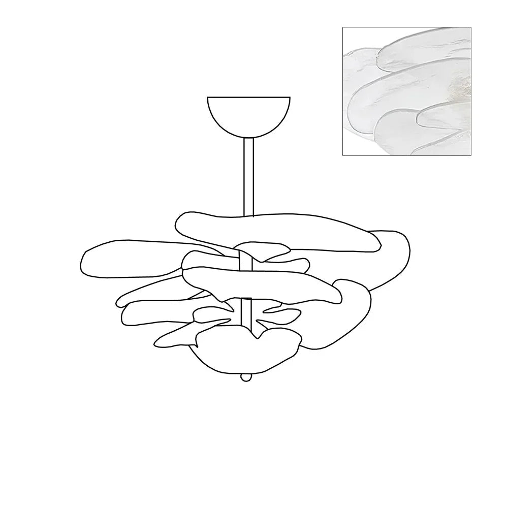 Lotus Leaf Murano Chandelier