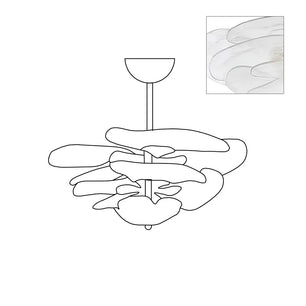 Lotus Leaf Murano Chandelier