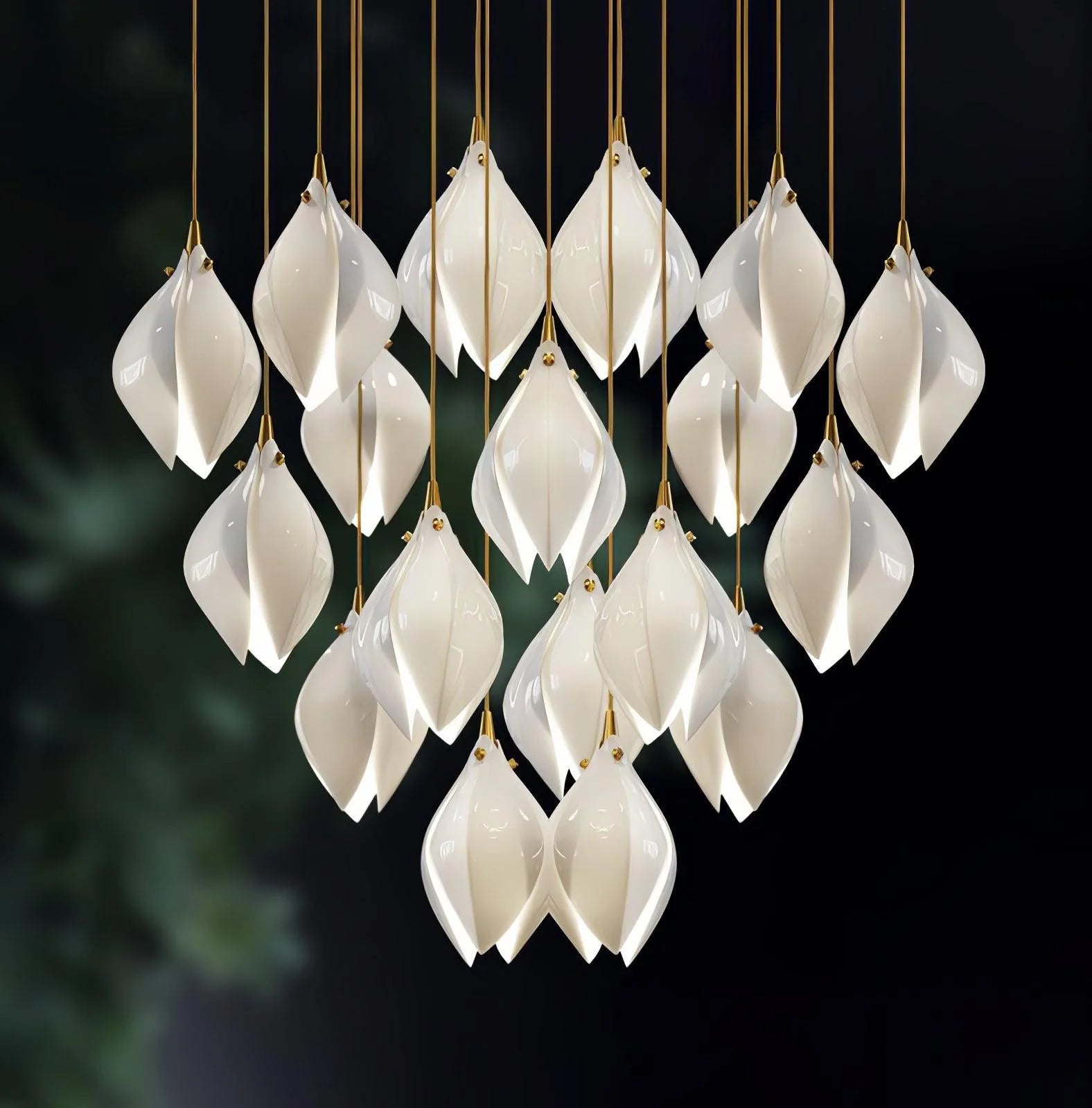 Ceramic Flower Chandelier