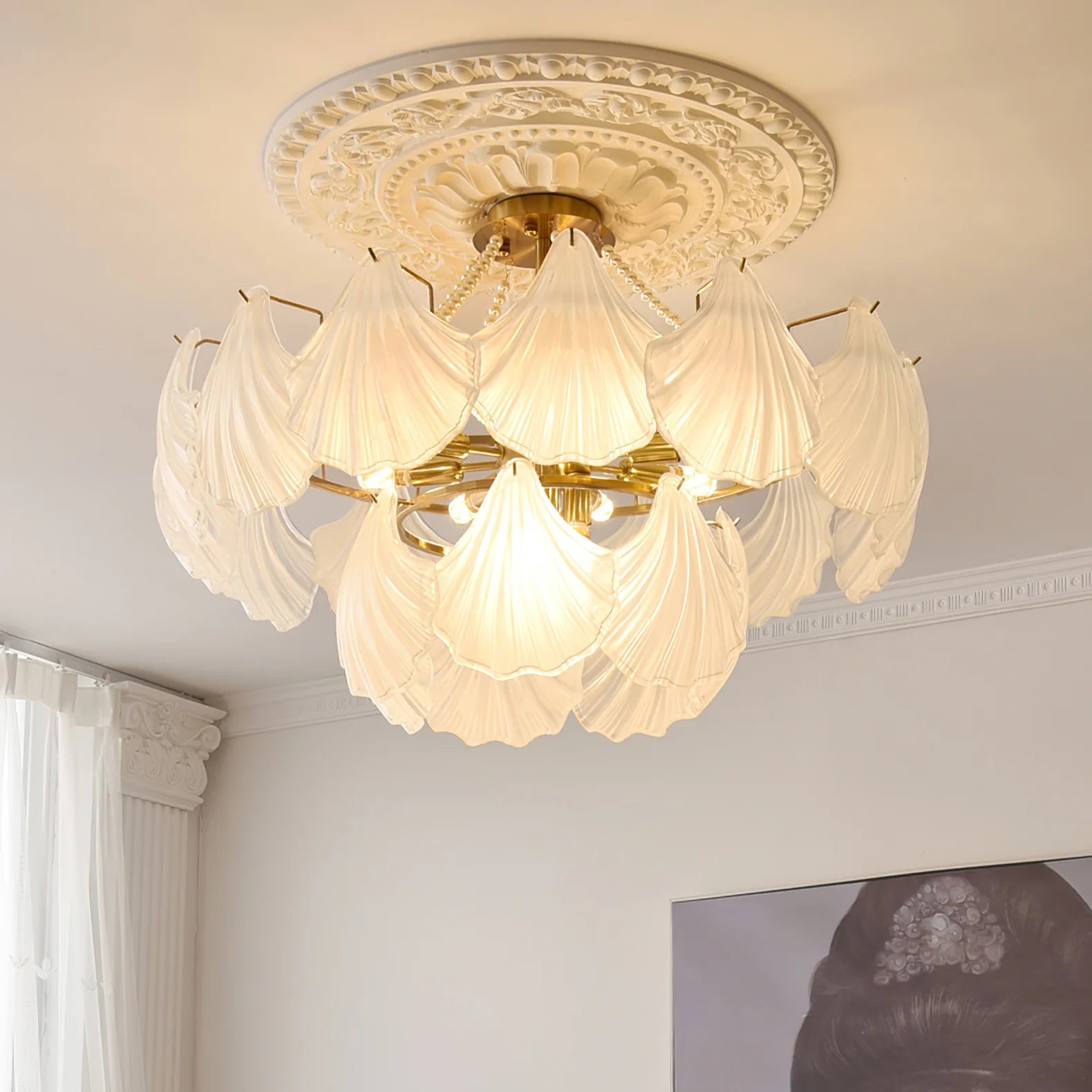 Scallop Shell Chandelier