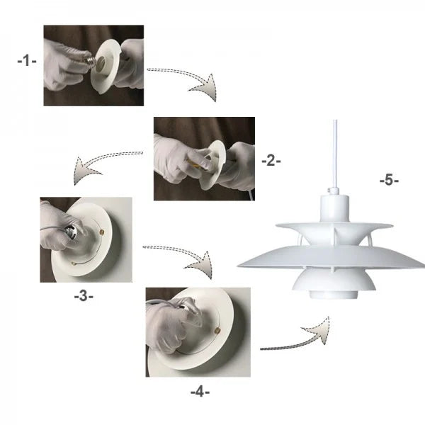 Danish Multi-layer Metal Pendant Light S107