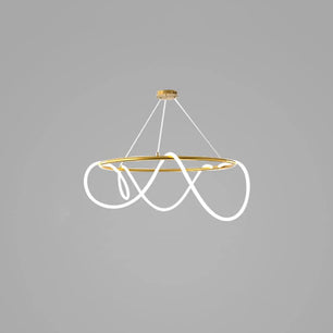 Serpentine Glow Gold Chandelier