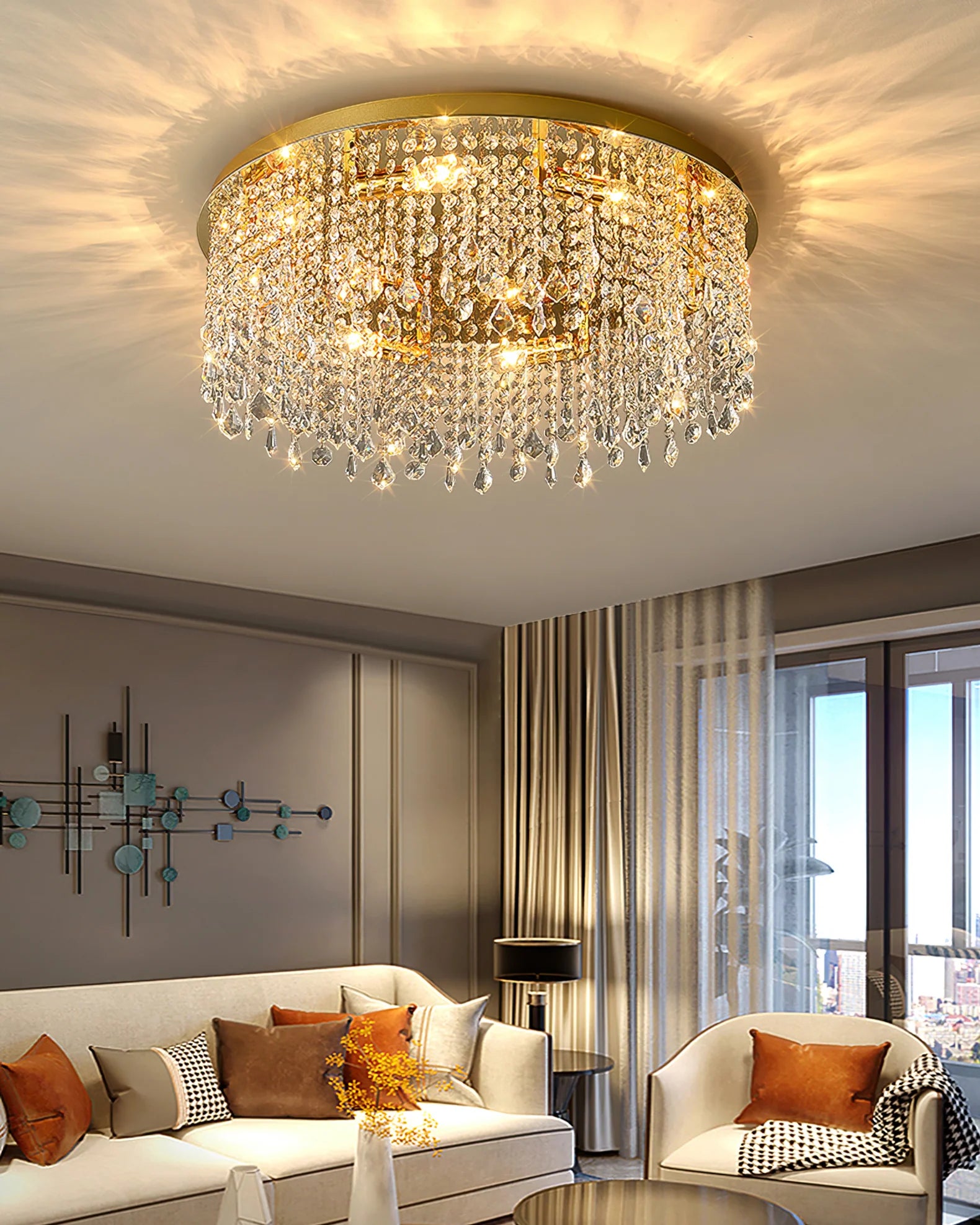 Beirio Crystal Ceiling Lamp