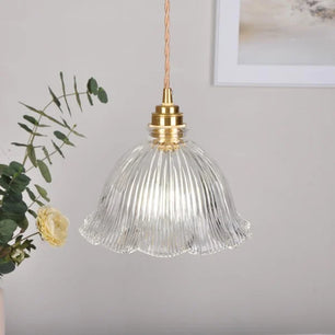 Nordic Retro Flower Glass Pendant Lamp S45