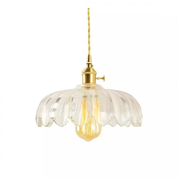 Retro Petal Glass Pendant Light S98