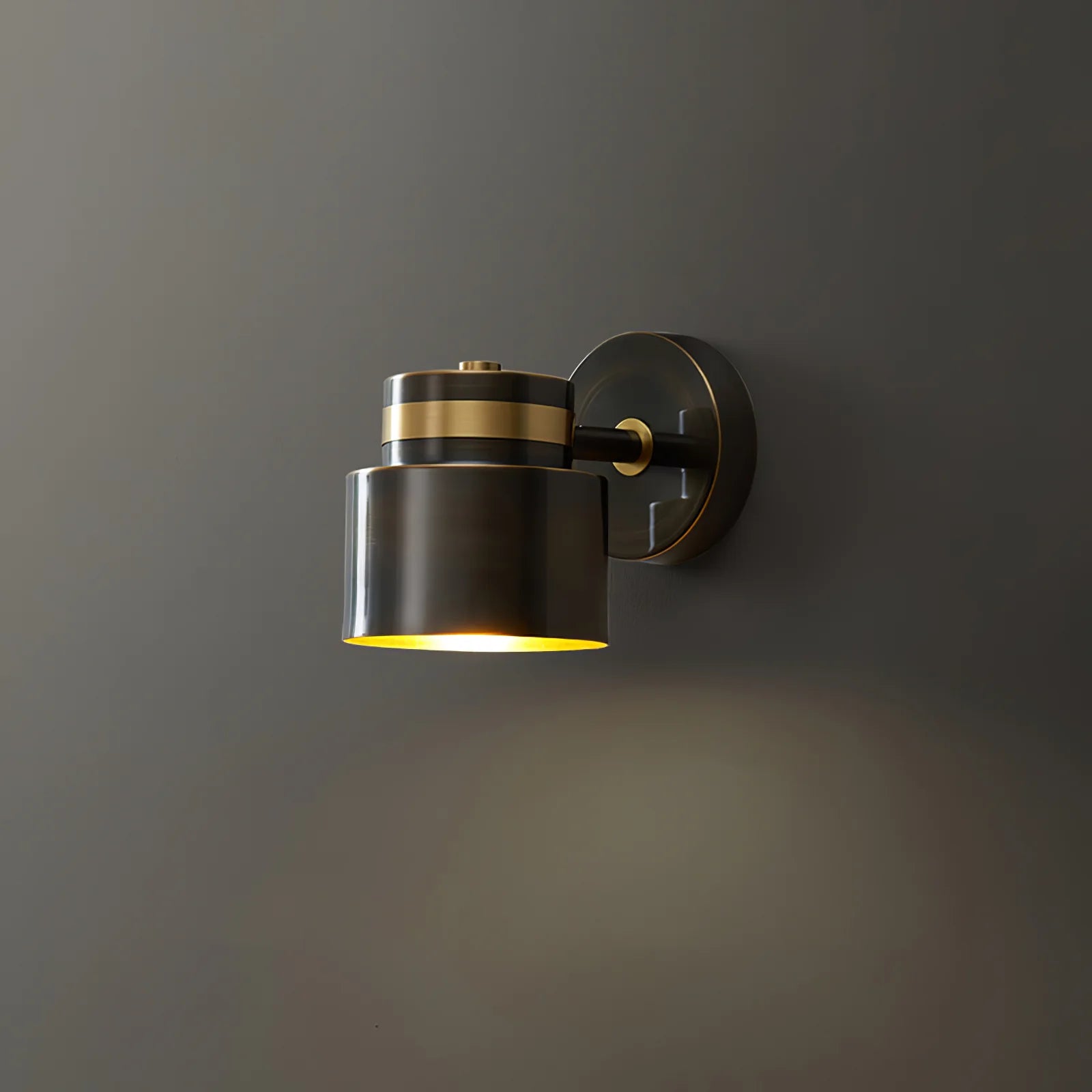 Brass Cylinder Wall Lamp