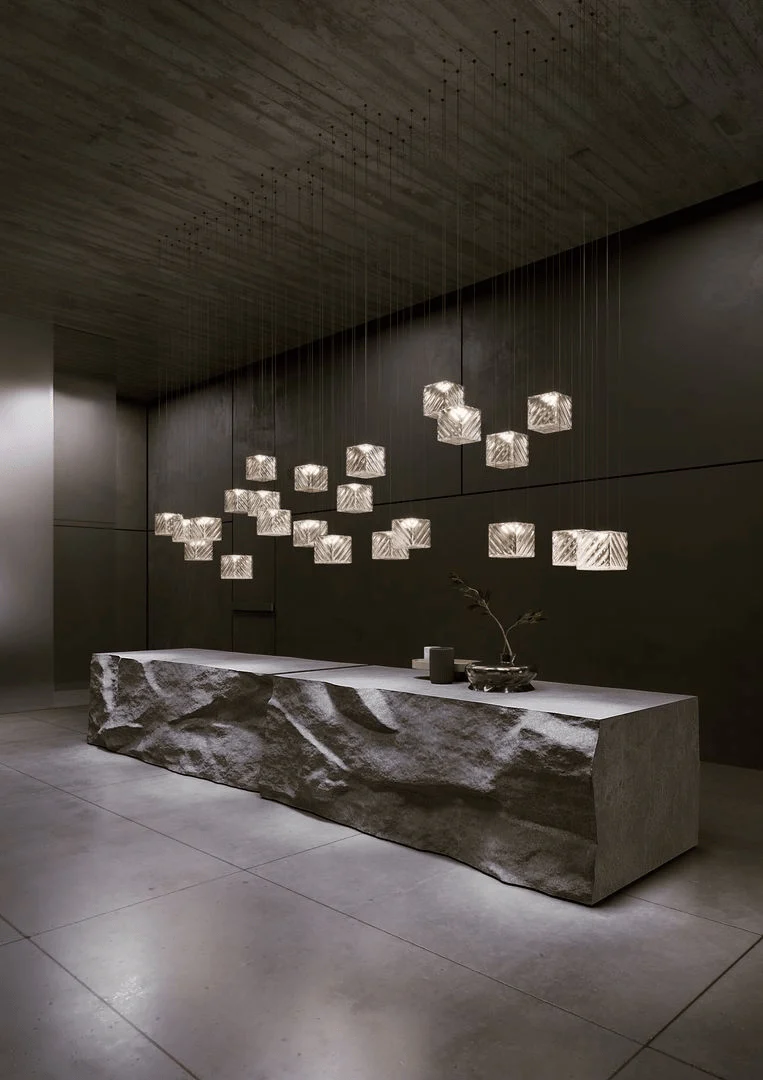 Square Multi Crystal Light Pendant Chandelier