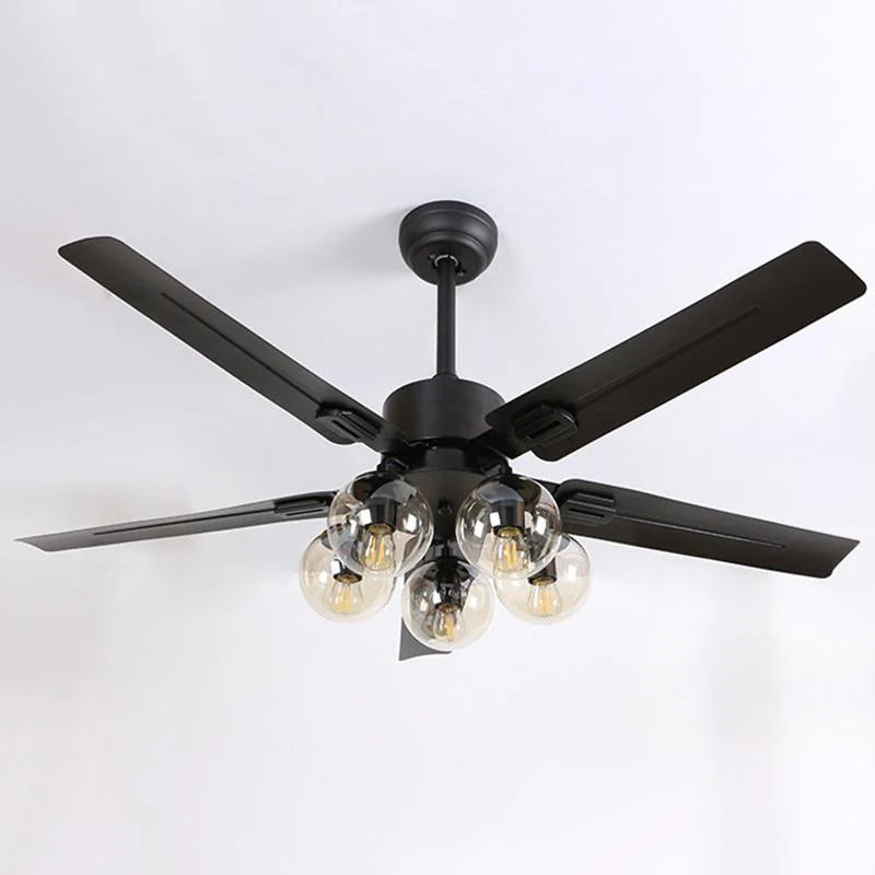 Glass Ball Ceiling Fan Light