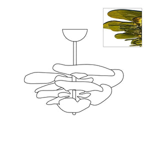 Lotus Leaf Murano Chandelier