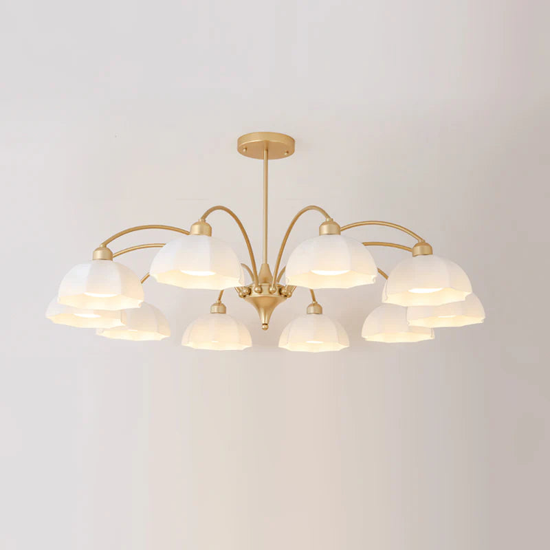 Frosted Glass Bell Chandelier