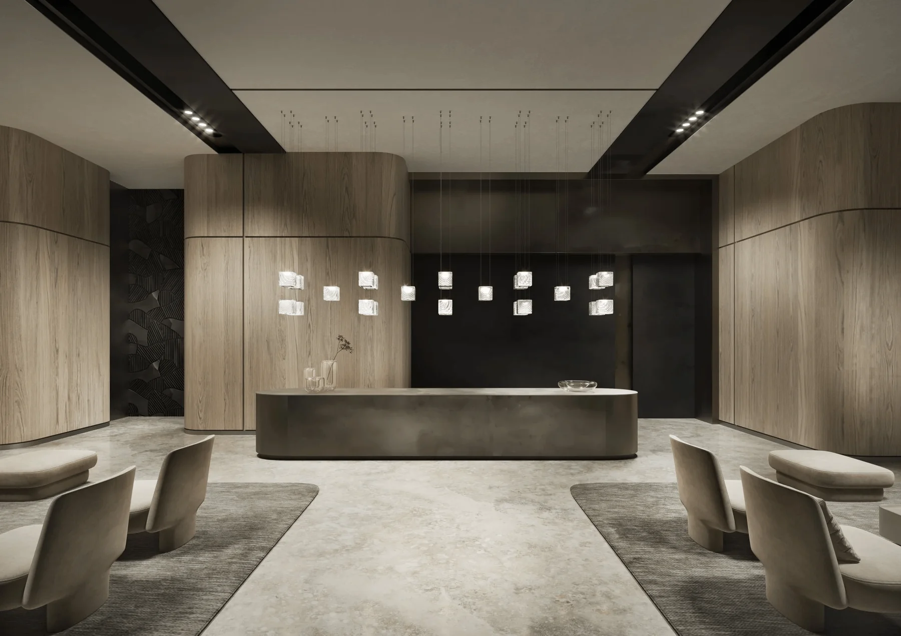 Square Multi Crystal Light Pendant Chandelier