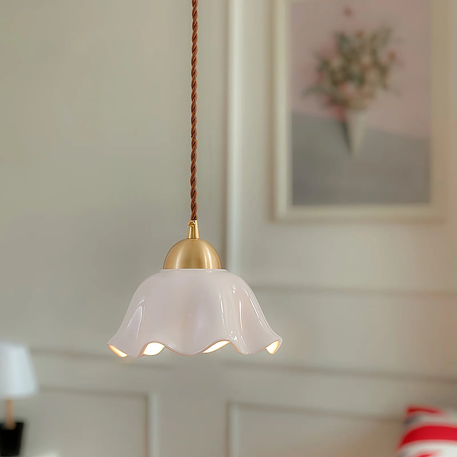 Ceramics Floral Pendant Light