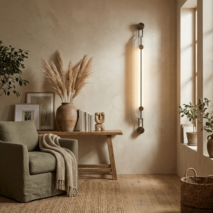 Architectural Alabaster Capsule Bronze Sconce