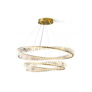 Wave Circle Crystal Chandelier