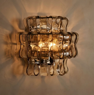 Onda Smoked Glass Wall Sconce