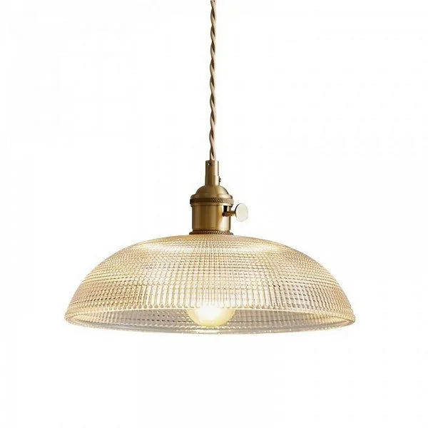 Vintage Copper Bowl Glass Pendant Light S121