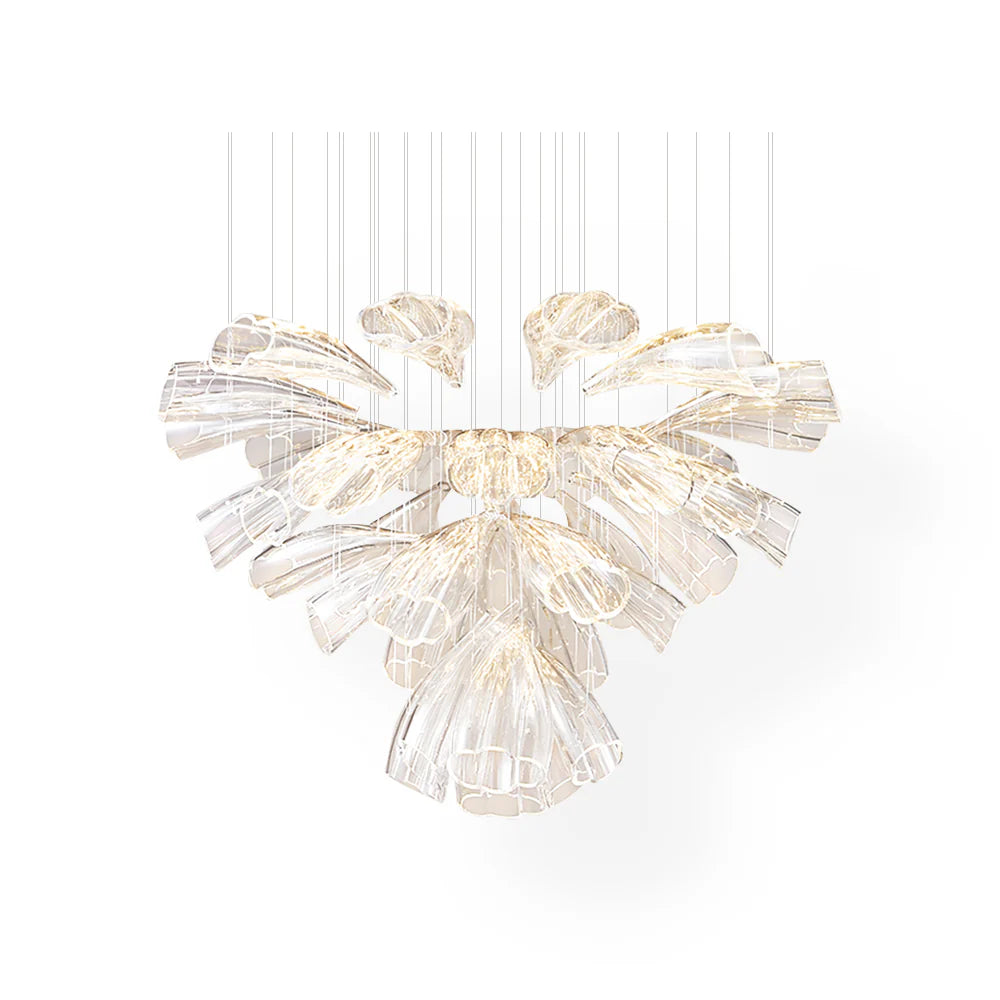 Glass Lotus Chandelier