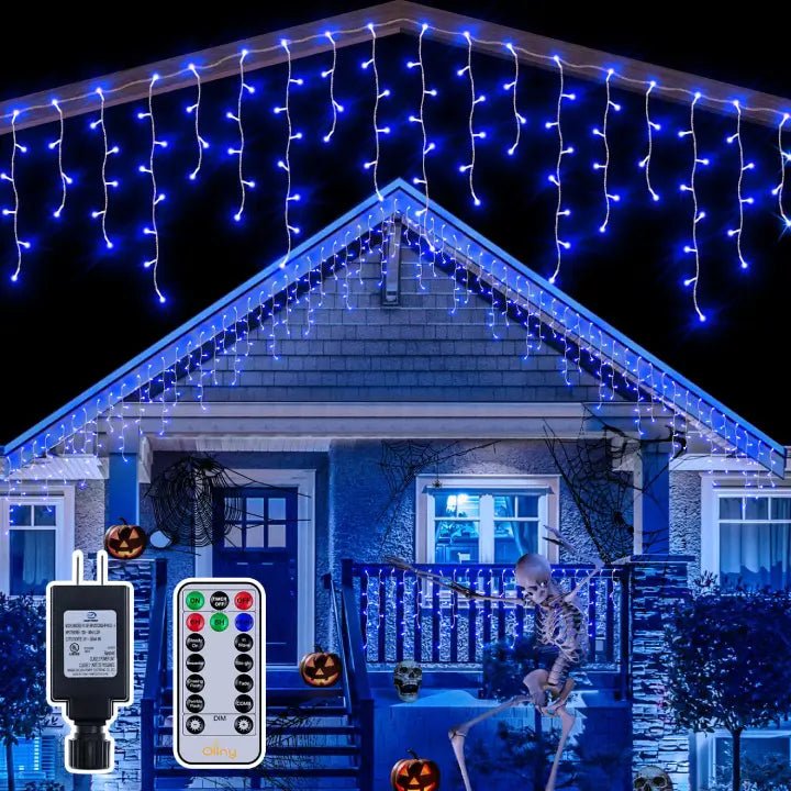 486 LED Blue Icicle Christmas Lights