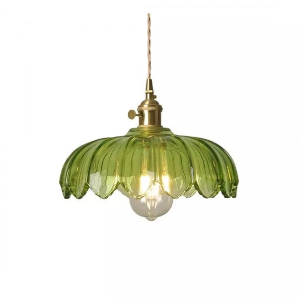 Retro Petal Glass Pendant Light S98