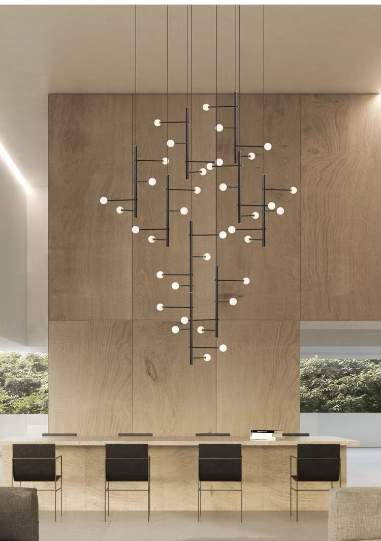 Orbit Cascade Multi-Globe Chandelier