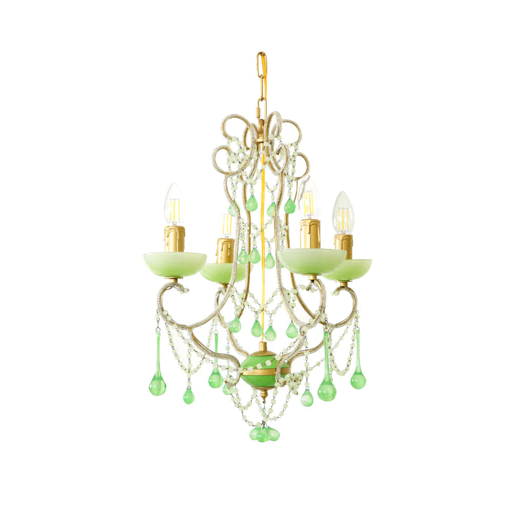 Murano Green Drops Chandelier