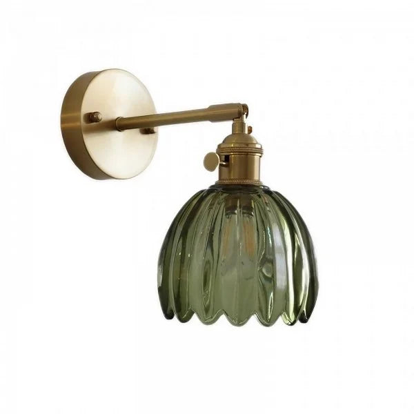 Retro Glass Flower Bud Tulip Wall Lamp S120