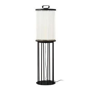 Line Glass Lantern Solar Floor Lamp