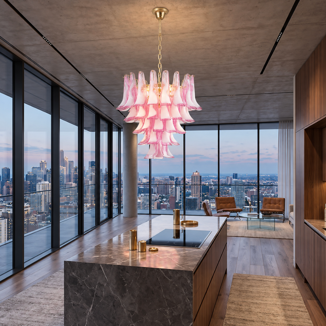 Murano Style Tiered Chandelier
