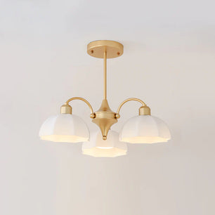 Frosted Glass Bell Chandelier