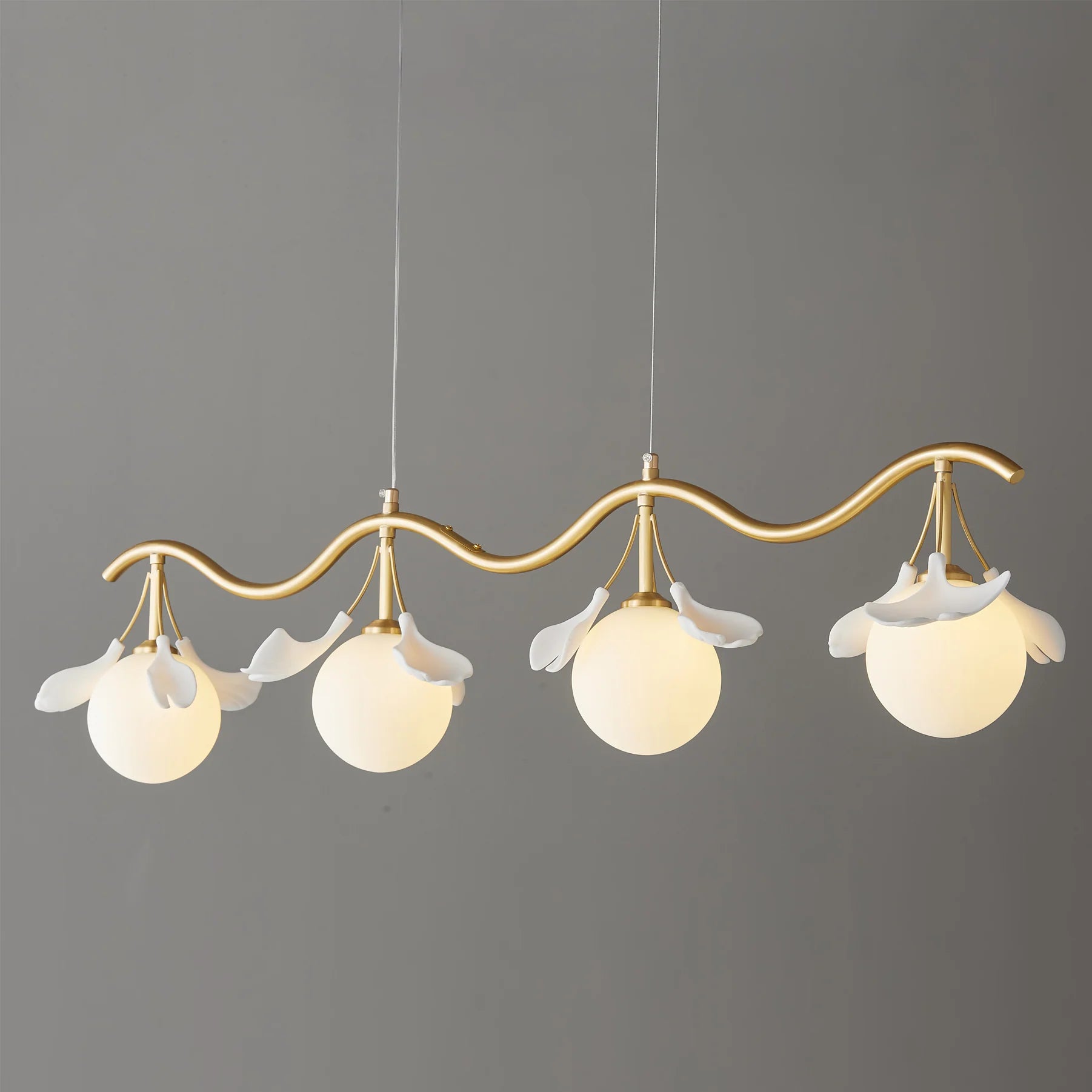 Allanie Gingko Long Chandelier