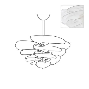 Lotus Leaf Murano Chandelier