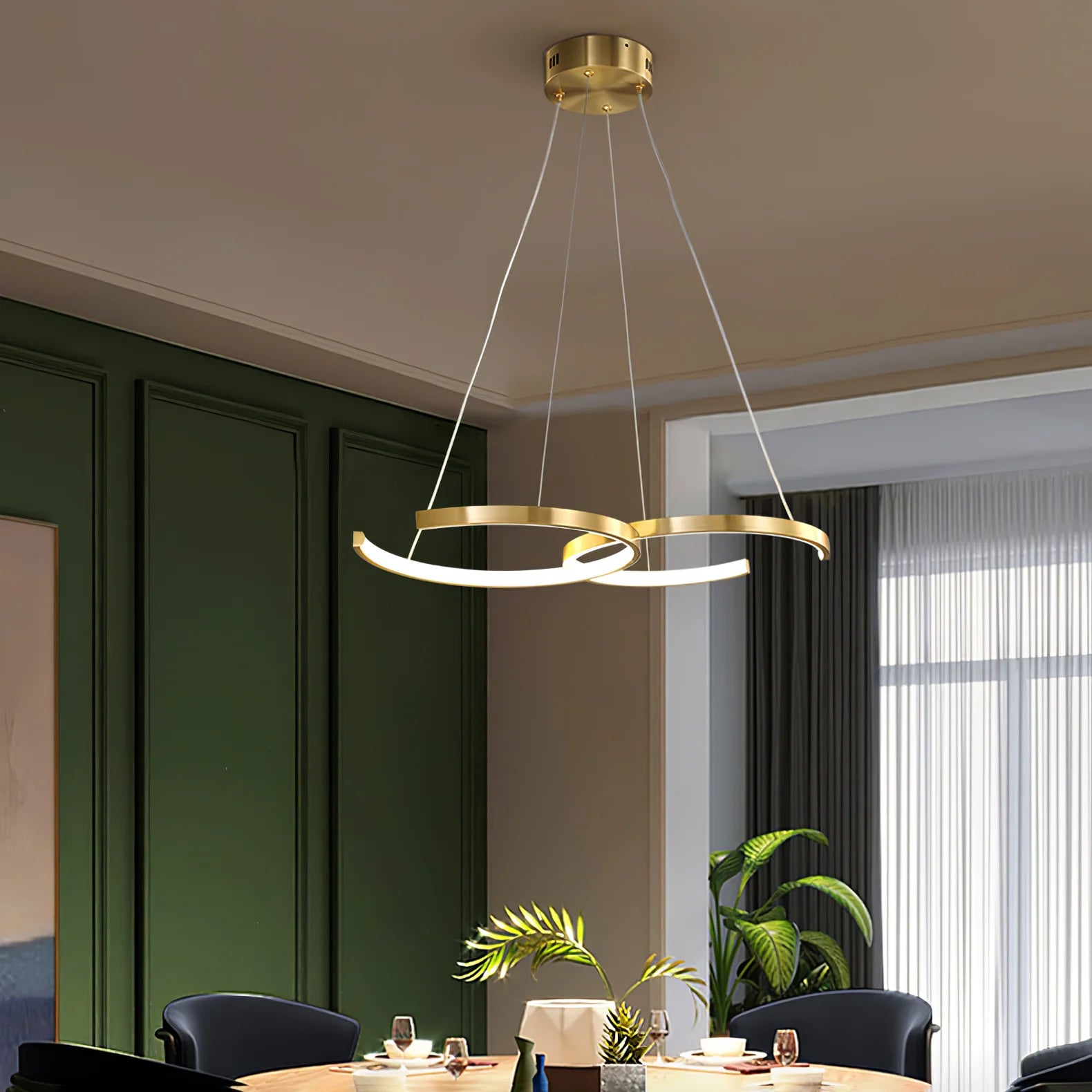 Double Rings Pendant Light