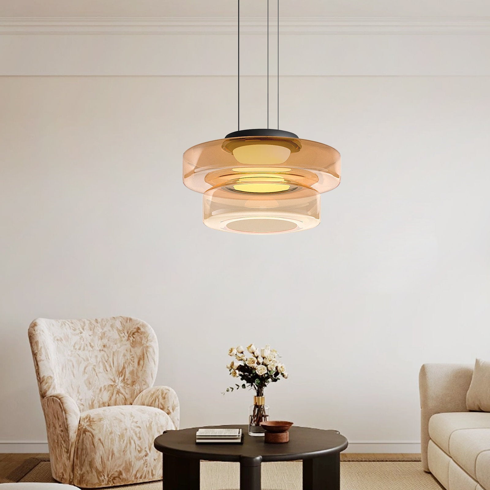 Nordic postmodern creative glass pendant light