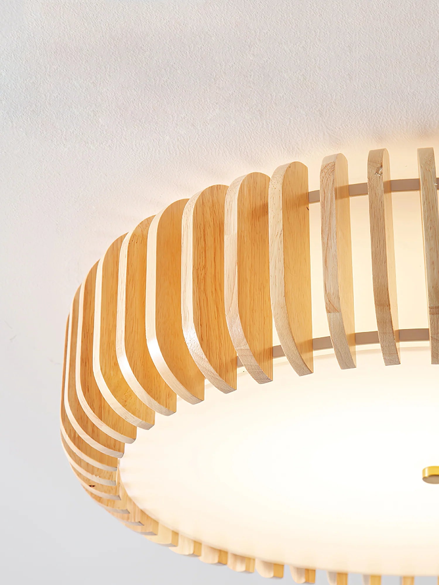 Wooden Drum Ceiling Lamp