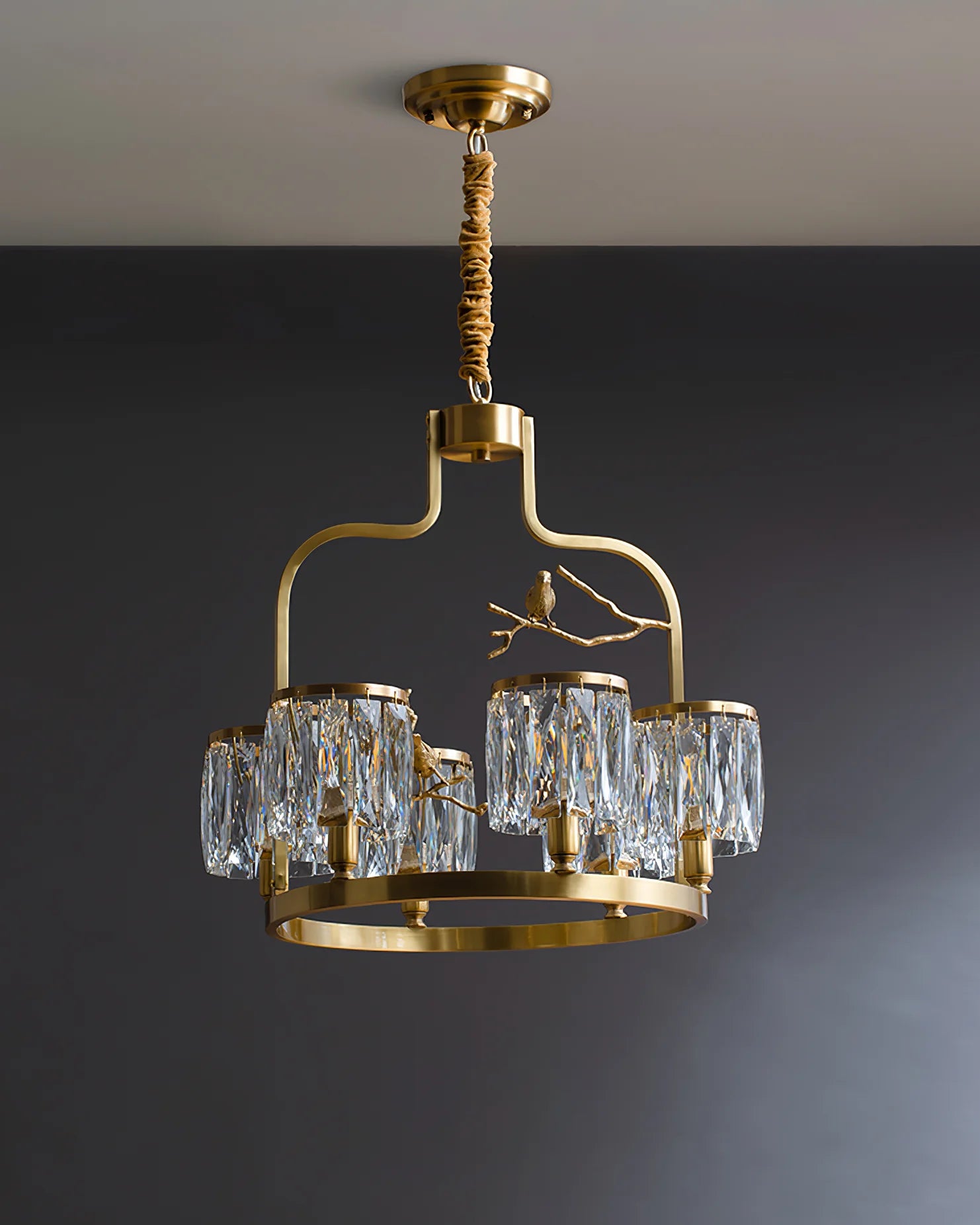 Crystal Bird Chandelier