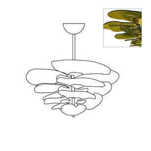 Lotus Leaf Murano Chandelier