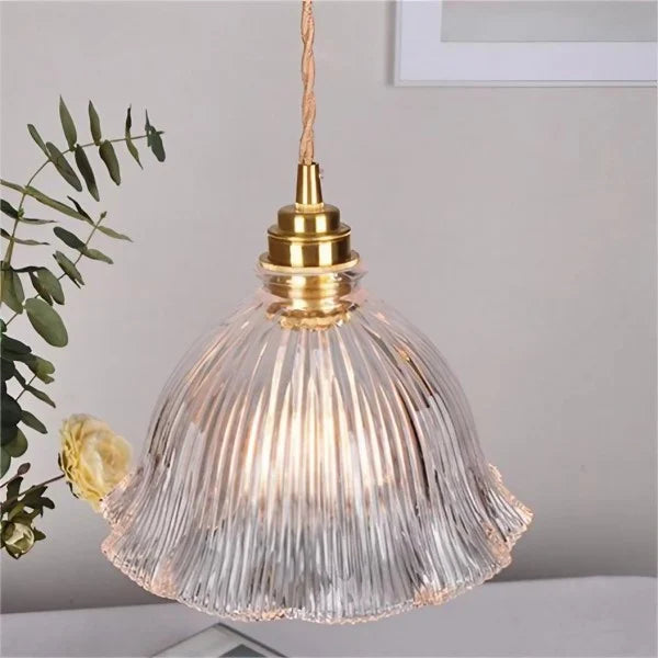 Nordic Retro Flower Glass Pendant Lamp S45